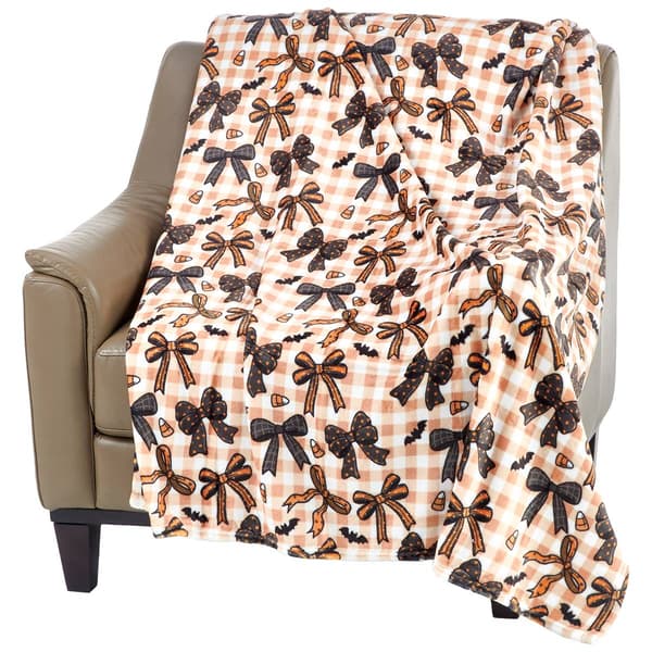 Ashley Cooper™ Halloween Bows Plush Throw