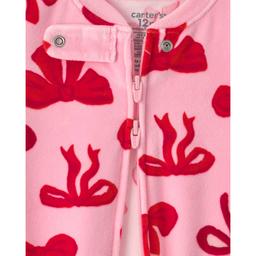 Baby Girl (12-24M) Carter''s® Holiday Bows Footed Pajamas