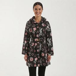 Womens Capelli New York Butterfly Floral Trench Coat