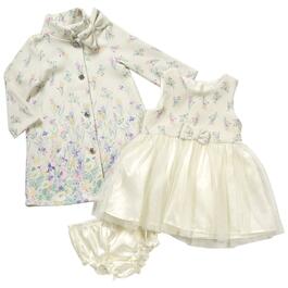Baby Girl &#40;12-24M&#41; Nannette Floral Dress & Jacket Set