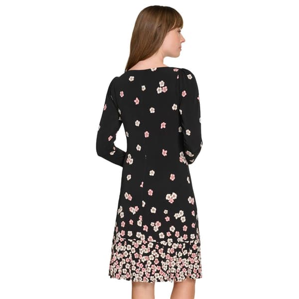 Womens Tommy Hilfiger 3/4 Sleeve Floral Jersey Shift Dress