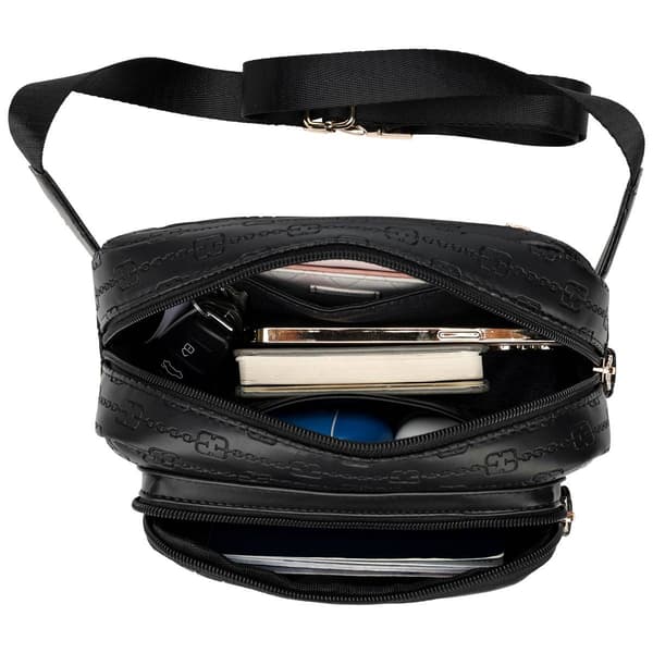 ELLE Eleganza Vegan Leather Monogram Sling Bag