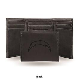 Mens NFL Los Angeles Chargers Faux Leather Trifold Wallet