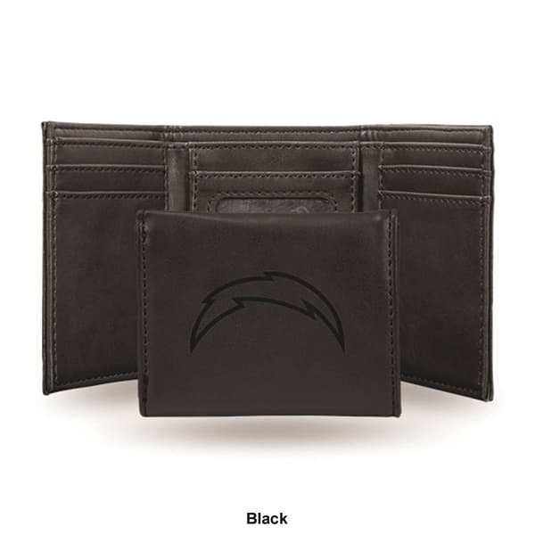 Mens NFL Los Angeles Chargers Faux Leather Trifold Wallet