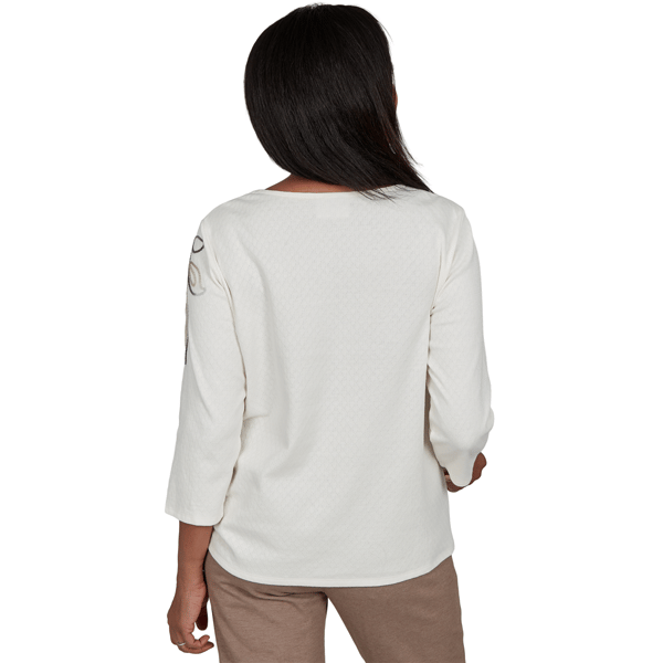Womens Alfred Dunner Regent Street Floral Soutache Blouse