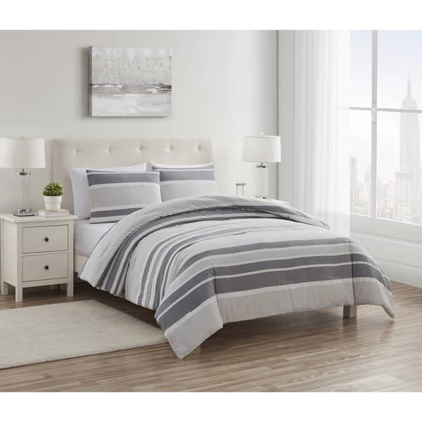 Tahari Home Ella Woven Stripe Cotton 3pc. Comforter Set - image 