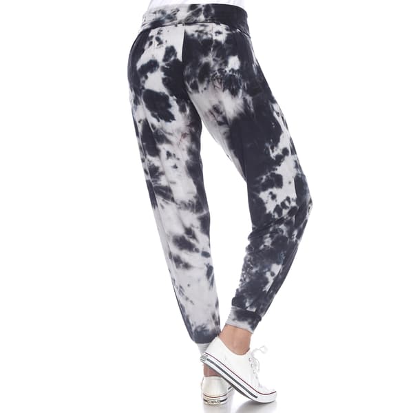 Womens White Mark Tie Dye Harem Joggers