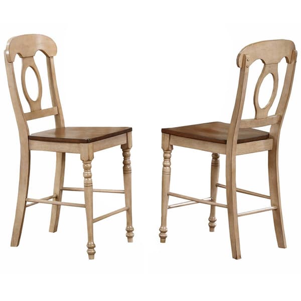 Besthom Brook Bravo High Back Two-Tone Bar Stools - Set of 2