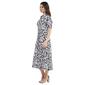 Womens MSK Elbow Sleeve Print ITY Half Zip Midi Dress - image 4