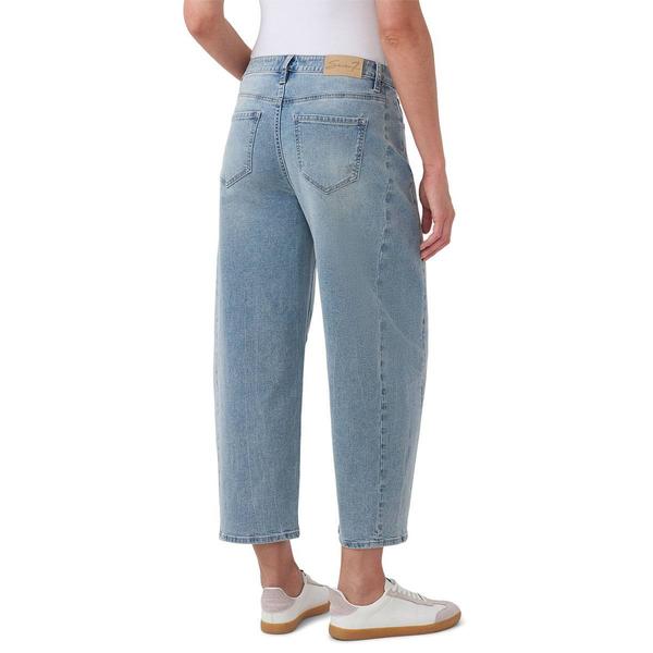 Womens Seven7 Cropped Pieced Dart Barrel Jeans