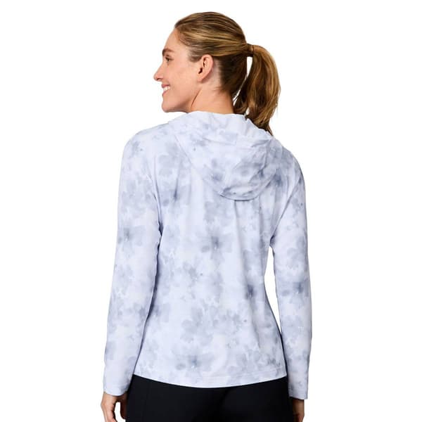 Womens Free Country Sunfree Full Zip Watercolor Sun Shirt