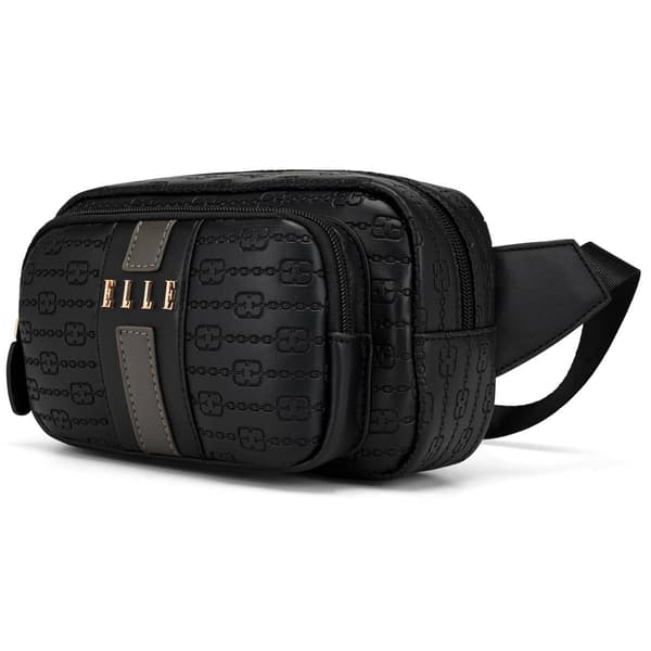 ELLE Eleganza Vegan Leather Monogram Sling Bag