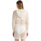 Womens NVLT Crochet Hooded Top & Shorts Cover Up Set - image 2