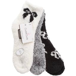 Womens Cuddl Duds(R) 3Pk Bow Midi Cozies Socks