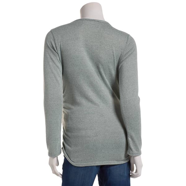 Womens Maternity Due Time Long Sleeve Cinch Shirt