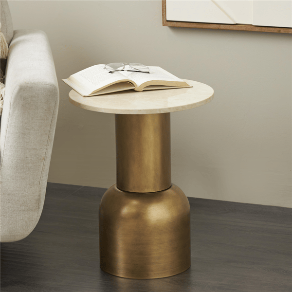 9th & Pike® Contemporary Gold Metal Accent Table