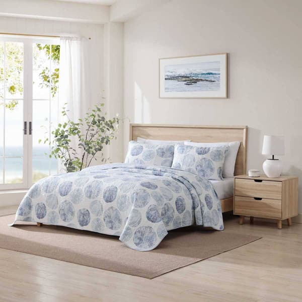 Tommy Bahama Ocean Isle Cotton Reversible Quilt Set - image 