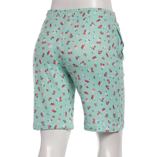 Womens Jaclyn® Rose Buds & Berries Pajama Bermuda Shorts