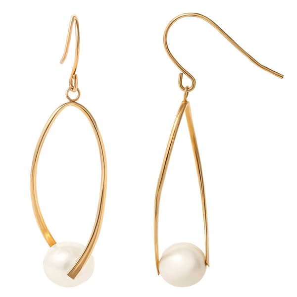 10kt. Yellow Gold Pearl Drop Earrings