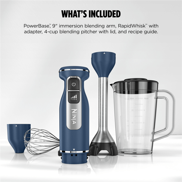 Ninja® Power Duo Immersion Blender with Whisk & Blending Vessel