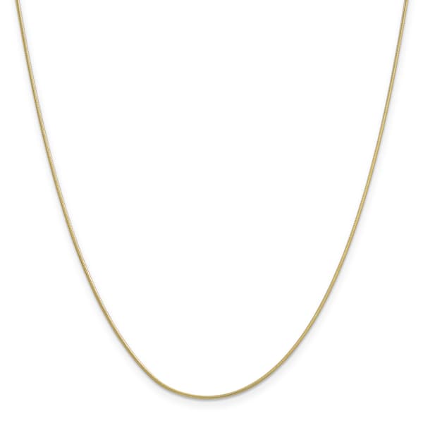 Adult Unisex Gold Classics(tm) 10kt. 18in Round Snake Chain Necklace - image 