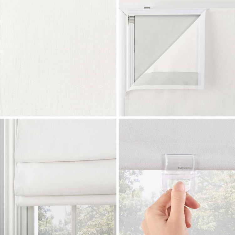 Sun Zero®  Somerton Textured 100% Blackout Cordless Roman Shade