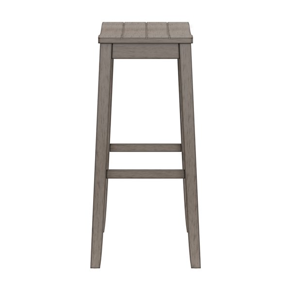 HH2 Home Fiddler Grey Backless Bar Height Stool with Saddle Seat