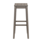 HH2 Home Fiddler Grey Backless Bar Height Stool with Saddle Seat - image 4