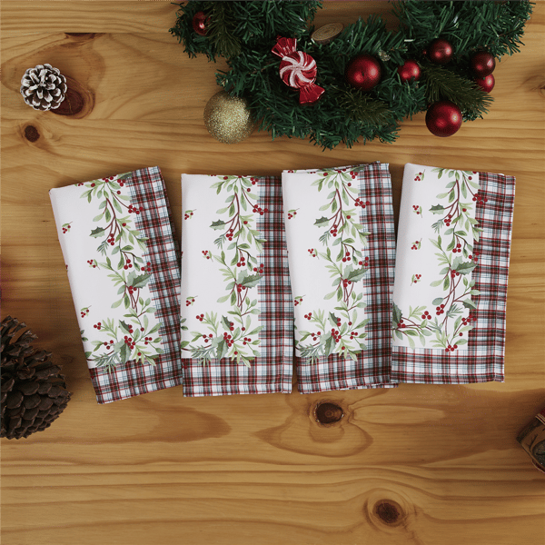 Avanti Holly Plaid Napkin - Set of 4