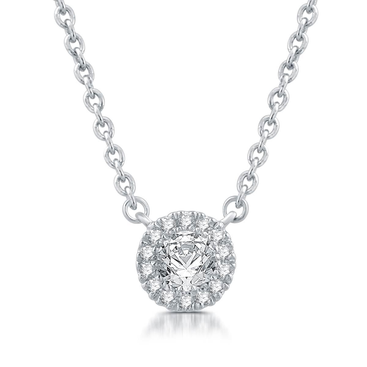 Nova Star(R) 14kt White Gold 1/4ctw Lab Grown Diamond Pendant