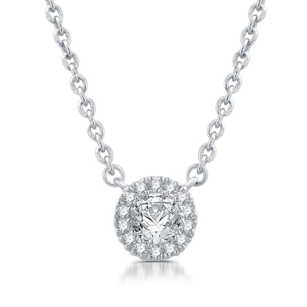 Nova Star(R) 14kt White Gold 1/4ctw Lab Grown Diamond Pendant