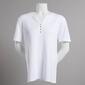 Womens Hasting & Smith Short Sleeve Solid Henley Top - image 1
