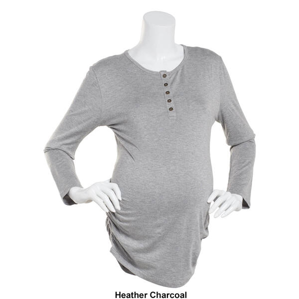 Womens Times Two Long Sleeve Cinch Side Maternity Top