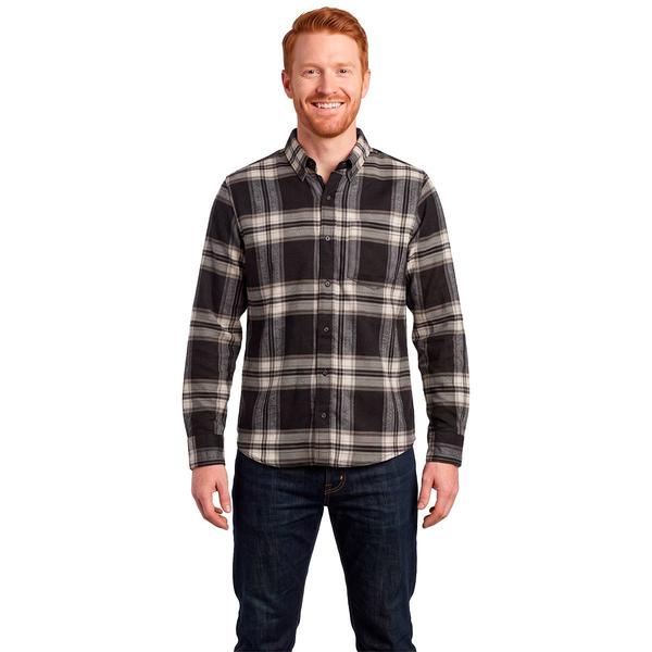 Young Mens Architect(R) Jean Co. Flannel Shirt - Black/Cream