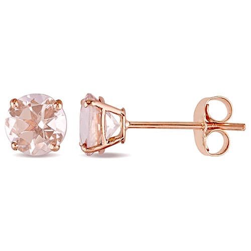 Gemstone Classics™ 14kt. Rose Gold Morganite Stud Earrings