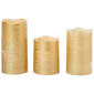 Mark Feldstein Gold Wax LED Pillar Candle Set - image 1