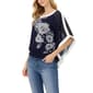 Womens NY Collection Dolman Sleeve Smock Hem Floral Blouse - image 3