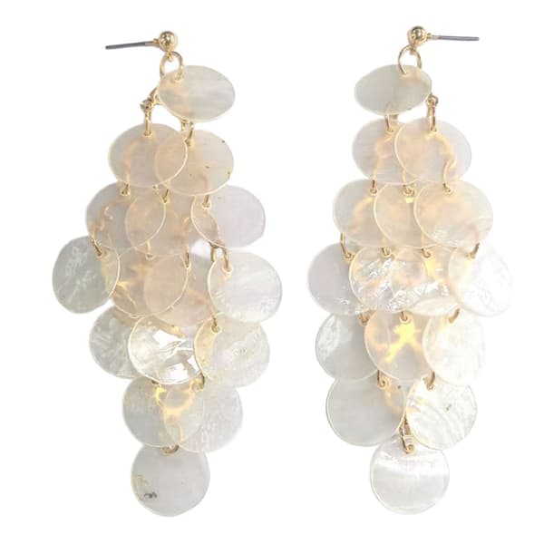 Ashley Cooper(tm) Gold-Tone Paiette Shell Drop Earrings - image 