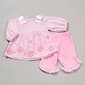 Baby Girl &#40;3-9M&#41; Rare Editions Gauze Stripe Babydoll Top & Pants - image 1