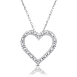 Nova Star(R) 1/10cttw. Lab Grown Diamond Heart Shape Pendant
