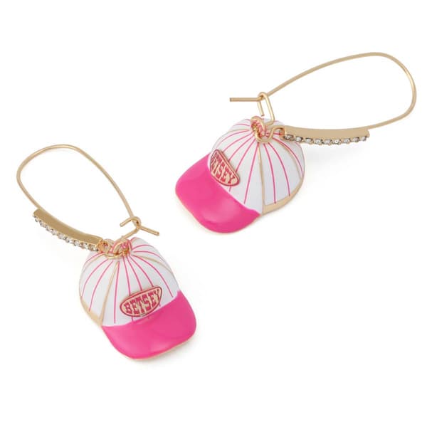 Betsey Johnson Baseball Cap Dangle Earrings