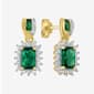 Gemstone Classics(tm) Lab Created Emerald & Sapphire Earrings - image 1