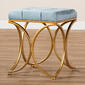 Baxton Studio Margot Art Deco Ottoman - image 6
