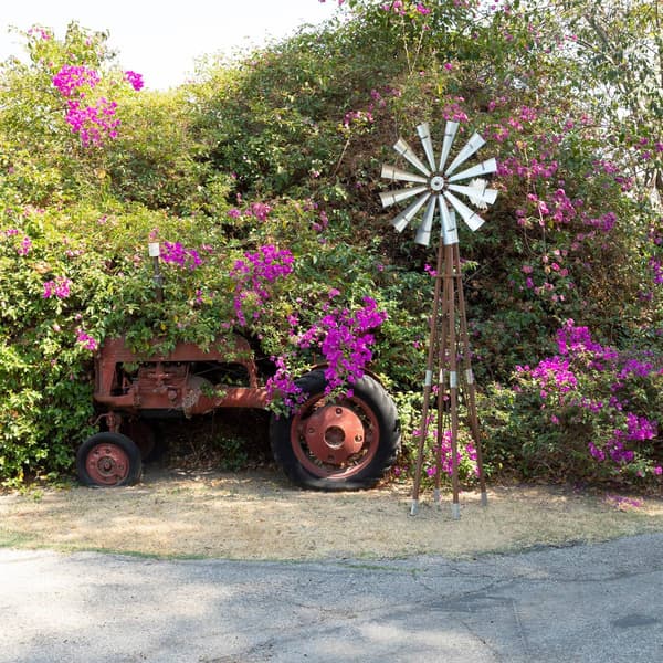 Alpine Rustic Bronze & Silver Metal Windmill