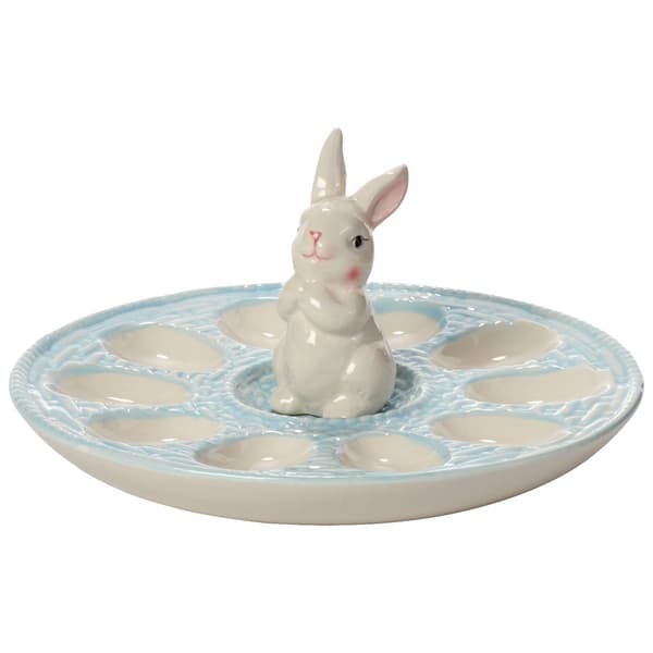 Godinger Easter Bunny Deviled Egg Tray - image 