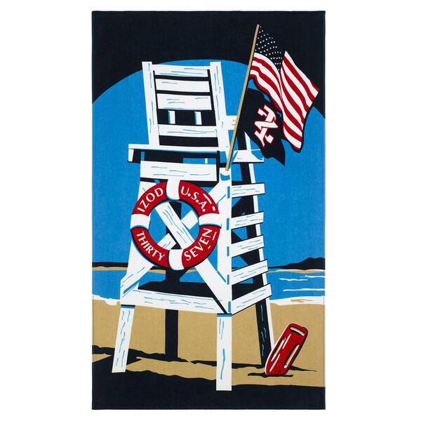 IZOD&#40;R&#41; Lifeguard Chair Beach Towel - image 