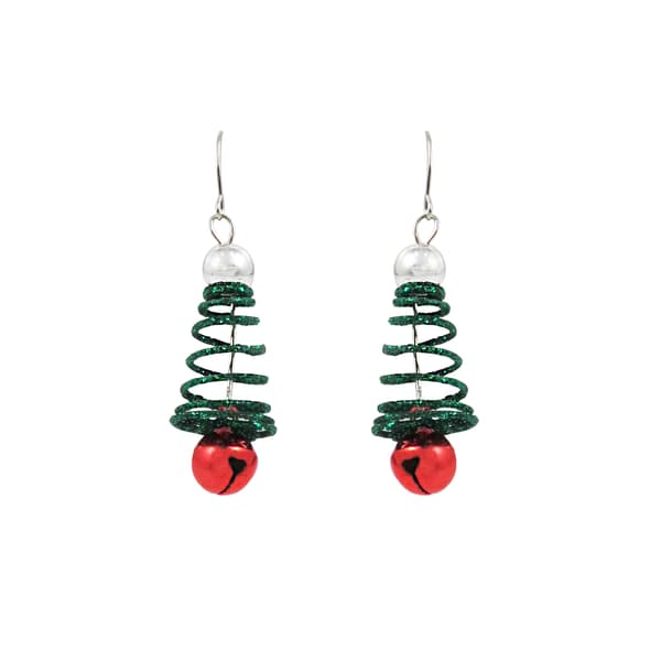 Christmas Tree Ornament Earrings - image 