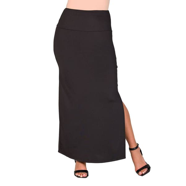 Womens 24/7 Comfort Apparel Versatile Side Waist Maxi Skirt