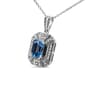 Haus of Brilliance Sterling Silver Blue Topaz Pendant Necklace - image 2