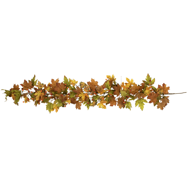 Northlight 5ft. Maple Leaves & Berries Fall Harvest Garland - image 